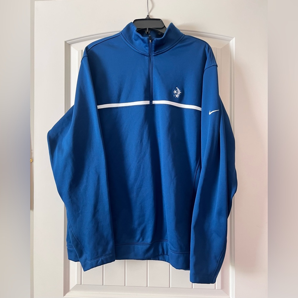 Nike Golf Tour Performance Therma-Fit 1/4 Zip Sweater Men's Size Large Blue